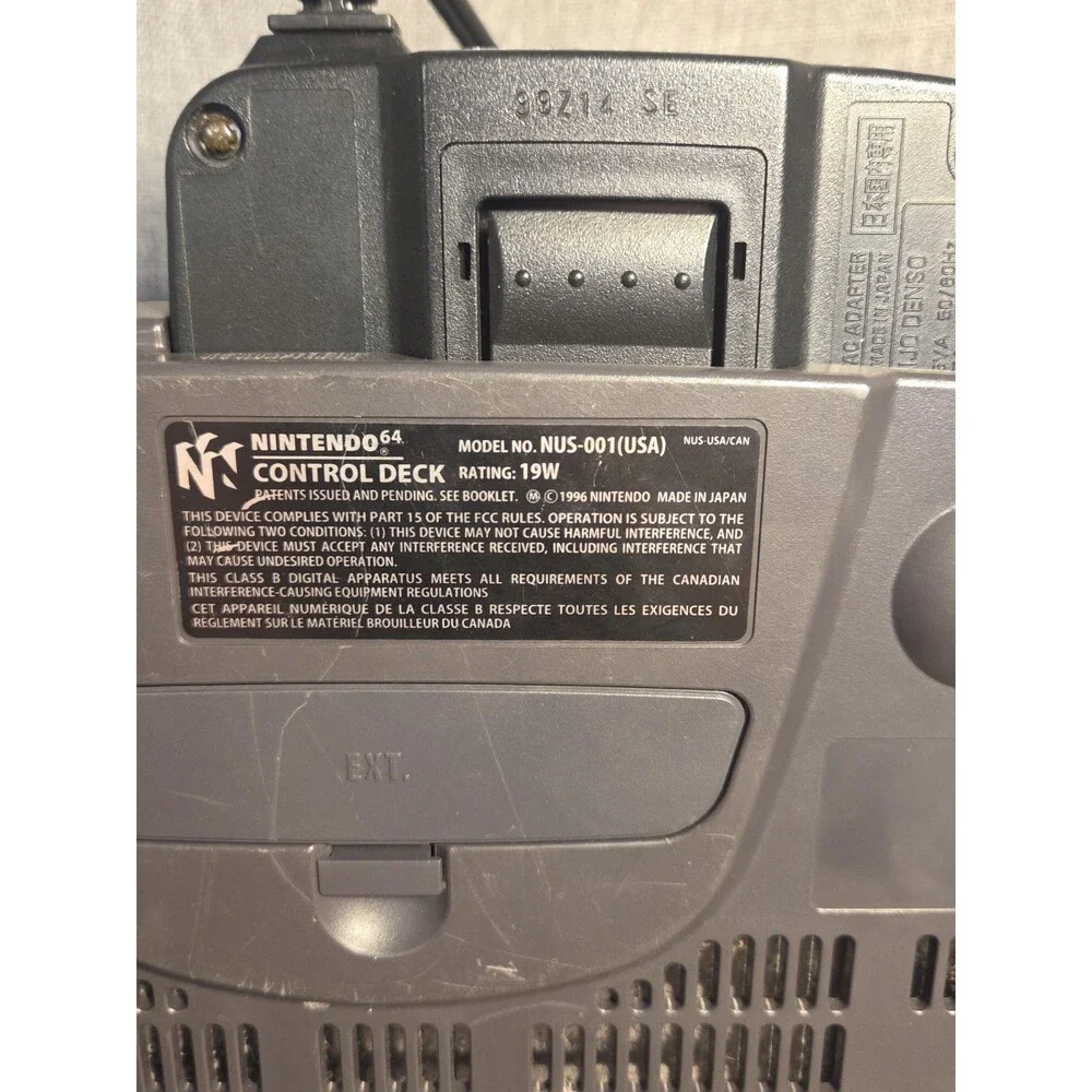 Vintage Nintendo 64 N64 Console Only Tested working + power cord AV Cord